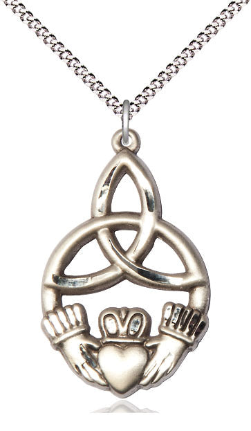 Irish Knot Claddagh Pendant