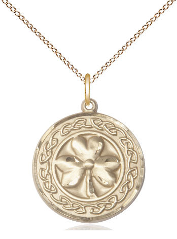 Shamrock w/Celtic Border Pendant