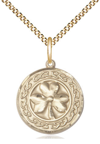 Shamrock w/Celtic Border Pendant