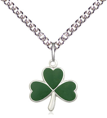 Shamrock Pendant - 24" Chain