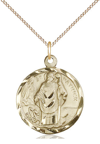 Saint Patrick Pendant - 18" Chain Necklace