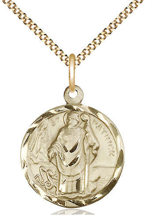 Saint Patrick Pendant - 18" Chain Necklace