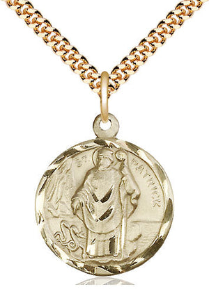 Saint Patrick Pendant - 24" Chain Necklace