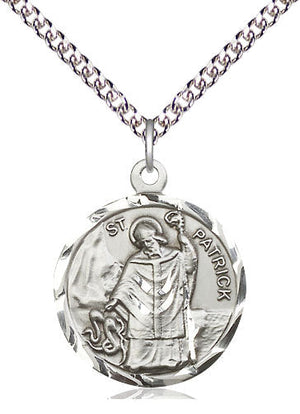 Saint Patrick Pendant - 24" Chain Necklace