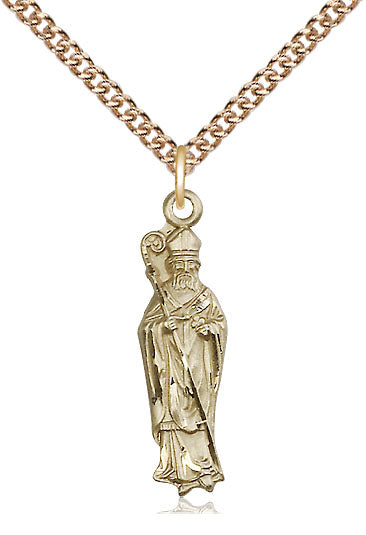 Saint Patrick Pendant - 24" Chain Necklace