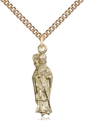 Saint Patrick Pendant - 24" Chain Necklace