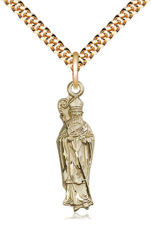 Saint Patrick Pendant - 24" Chain Necklace