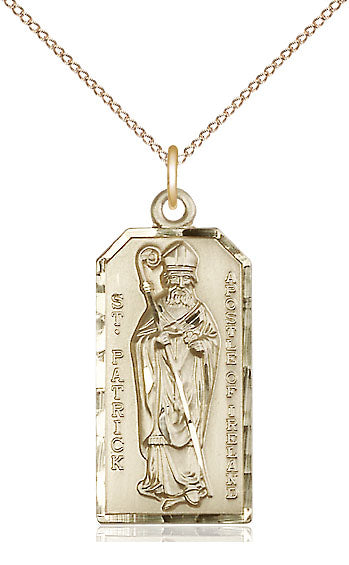 Saint Patrick Pendant - 18" Chain Necklace