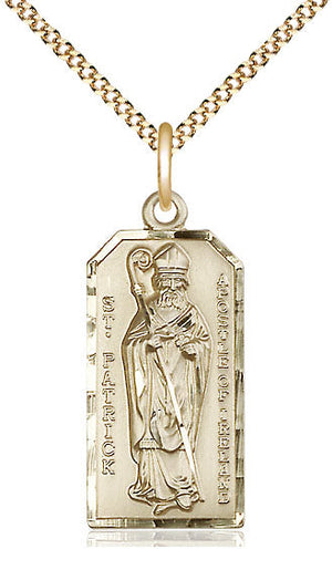 Saint Patrick Pendant - 18" Chain Necklace