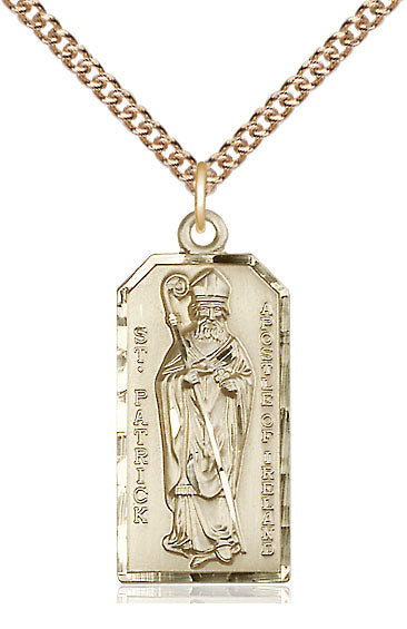 Saint Patrick Pendant - 24" Chain Necklace