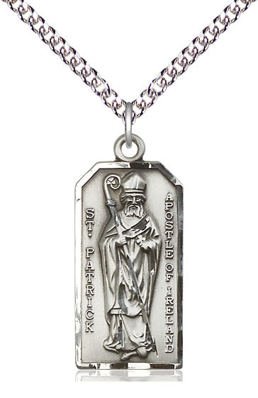 Saint Patrick Pendant - 24" Chain Necklace