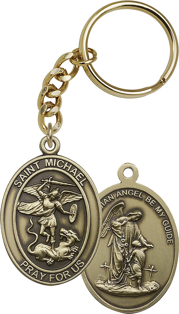Saint Michael the Archangel Keychain