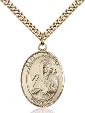 Saint Andrew the Apostle Pendant - 24" Chain Necklace