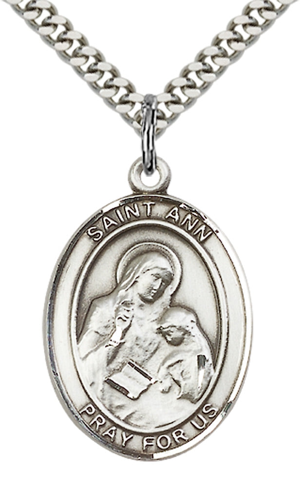 Saint Ann Pendant - 24" Chain Necklace
