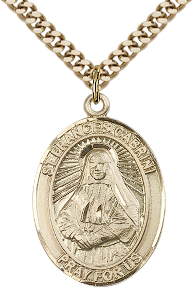 Saint Frances Cabrini Pendant - 24" Chain Necklace