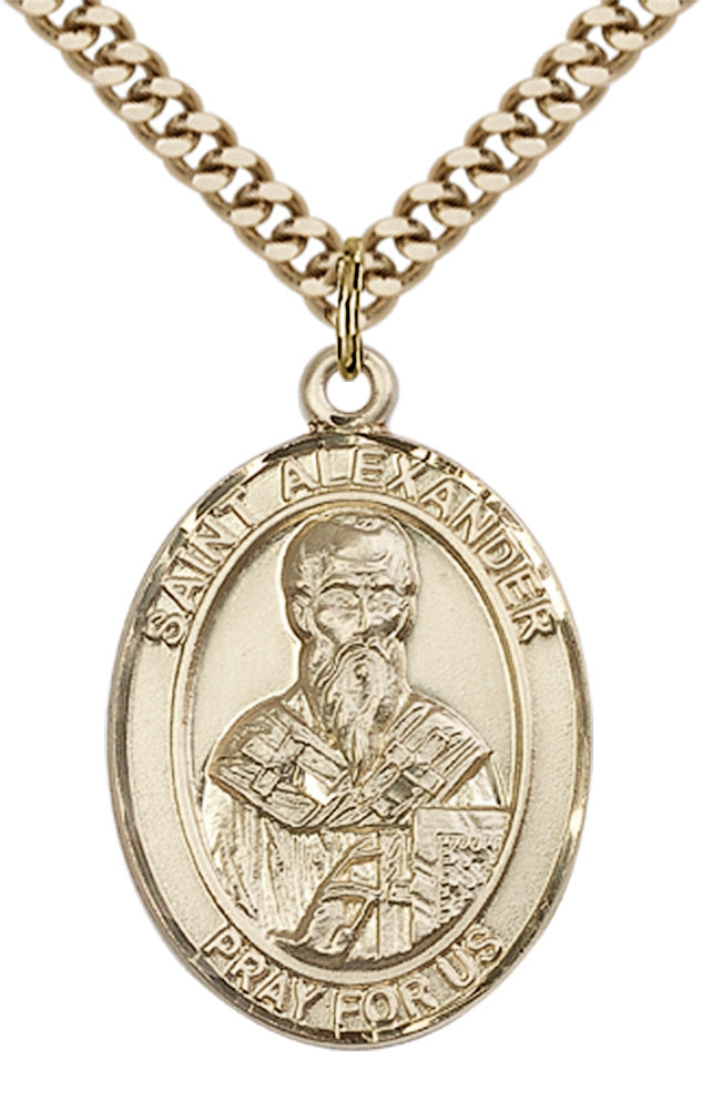 Saint Alexander Constantinople Pendant - 24" Chain Necklace