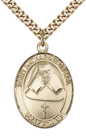 Saint Katharine Drexel Pendant - 24" Chain Necklace