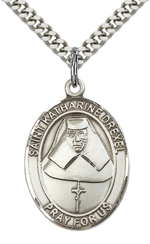 Saint Katharine Drexel Pendant - 24" Chain Necklace