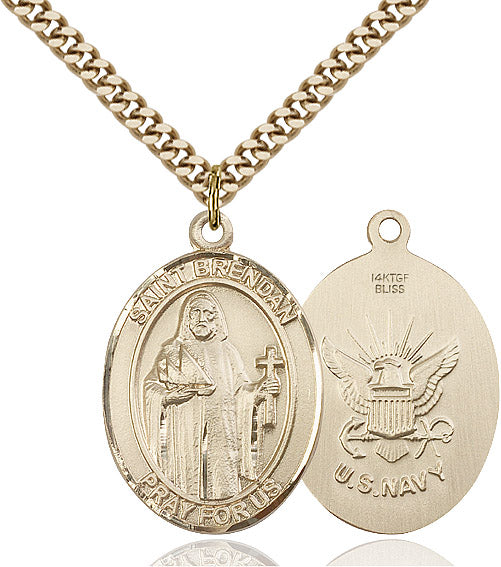 Saint Brendan Navy Pendant