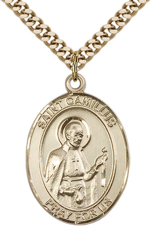 Saint Camillus of Lellis Pendant - 24" Chain Necklace