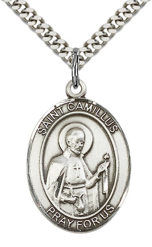 Saint Camillus of Lellis Pendant - 24" Chain Necklace