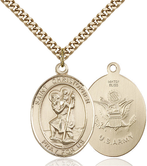 Saint Christopher Army Pendant