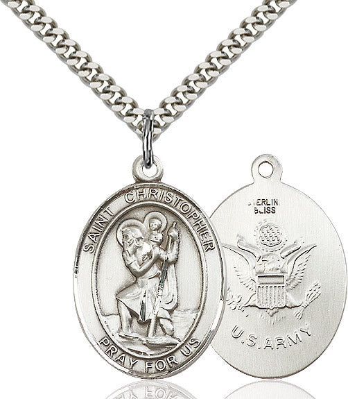 Saint Christopher Army Pendant