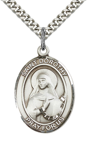 Saint Dorothy Pendant - 24" Chain Necklace
