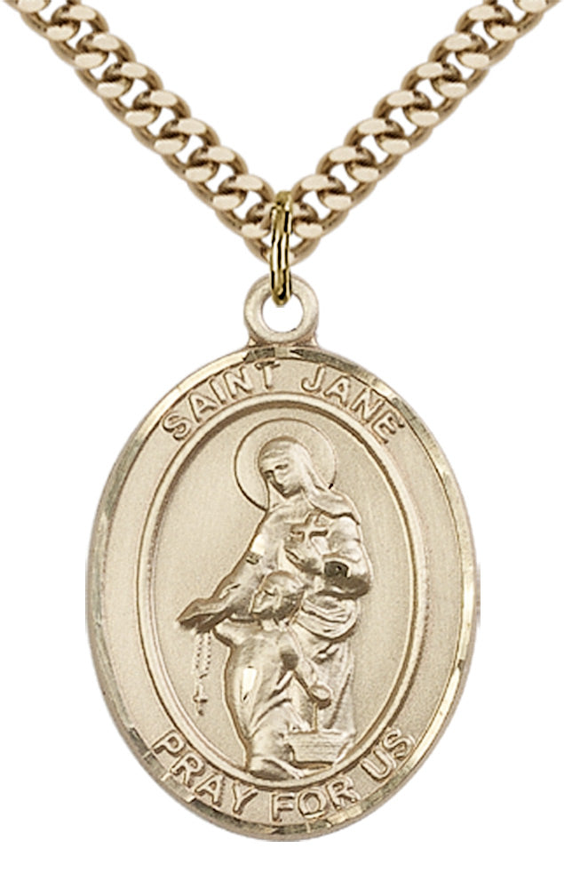Saint Jane of Valois Pendant - 24" Chain Necklace