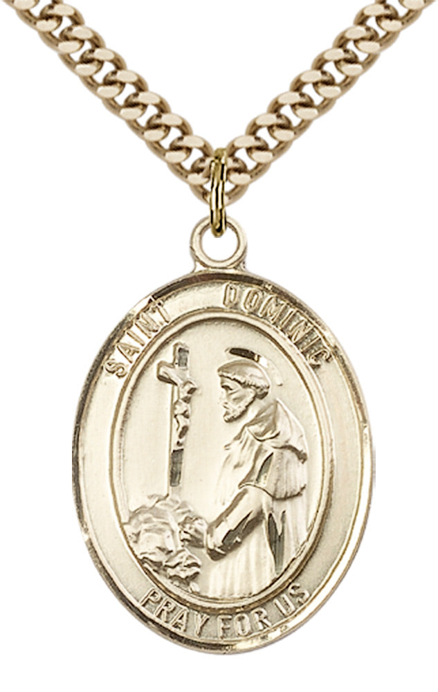 Saint Dominic de Guzman Pendant - 24" Chain Necklace