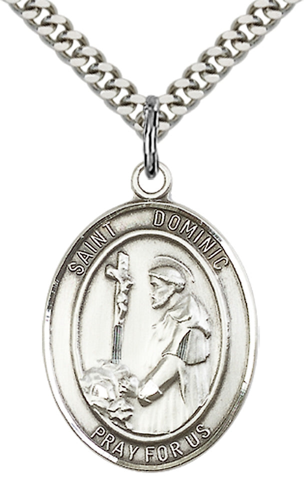 Saint Dominic de Guzman Pendant - 24" Chain Necklace