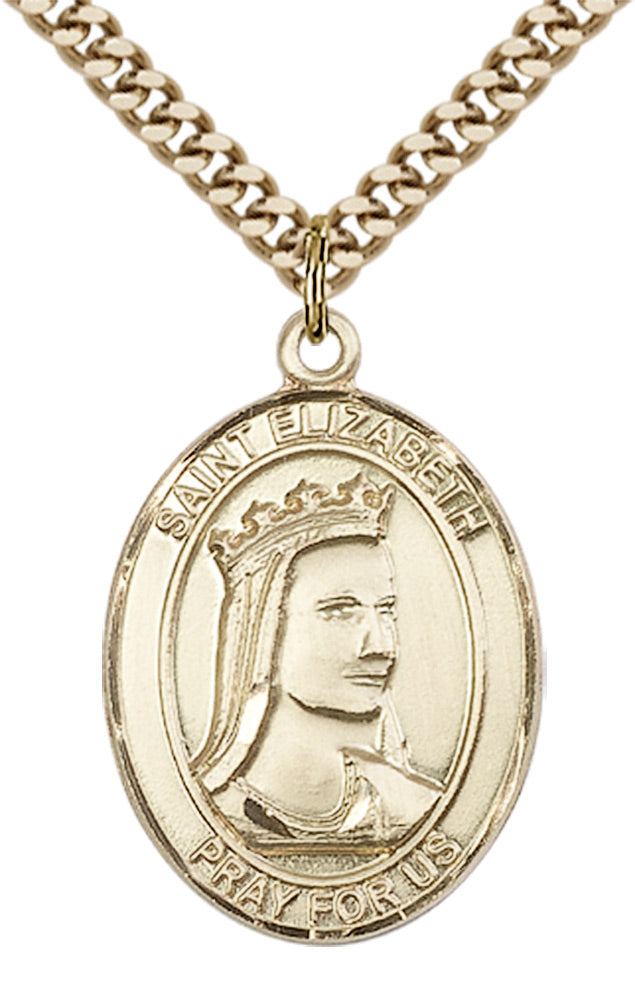 Saint Elizabeth of Hungary Pendant - 24" Chain Necklace