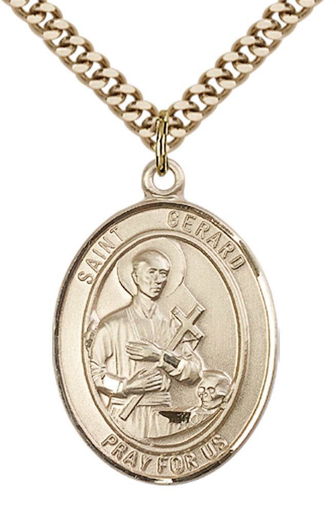 Saint Gerard Majella Pendant - 24" Chain Necklace