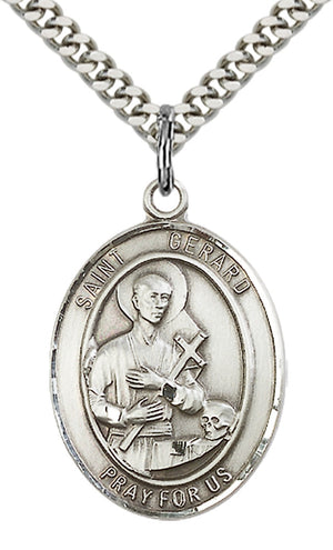 Saint Gerard Majella Pendant - 24" Chain Necklace