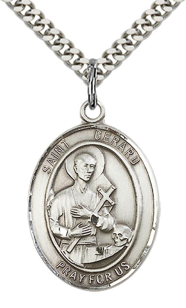 Saint Gerard Majella Pendant - 24" Chain Necklace