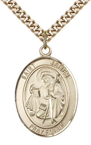 Saint James the Greater Pendant - 24" Chain Necklace