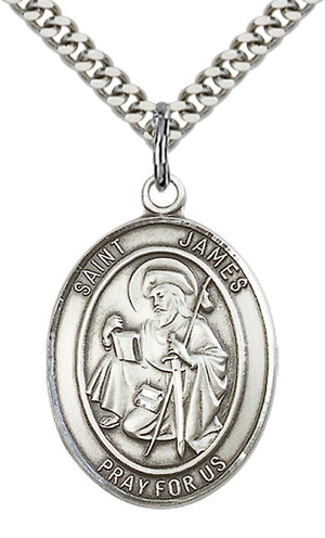 Saint James the Greater Pendant - 24" Chain Necklace