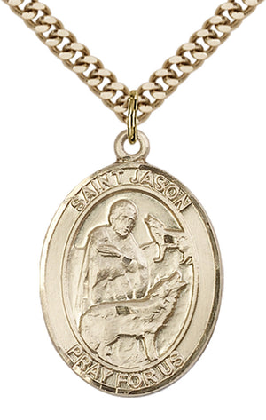 Saint Jason Pendant - 24" Chain Necklace