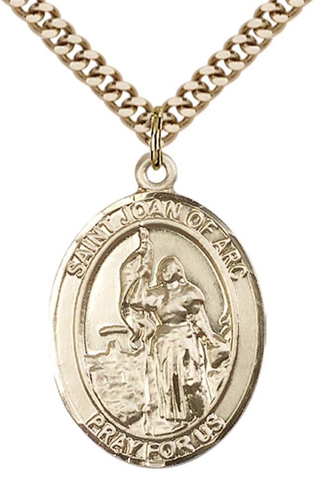 Saint Joan of Arc Pendant - 24" Chain Necklace