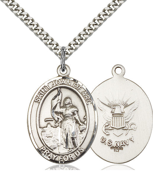Saint Joan of Arc Navy Pendant