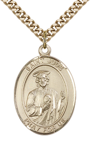 Saint Jude Pendant - 24" Chain Necklace