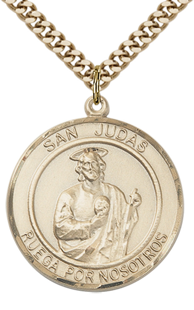 San Judas Pendant - 24" Chain Necklace