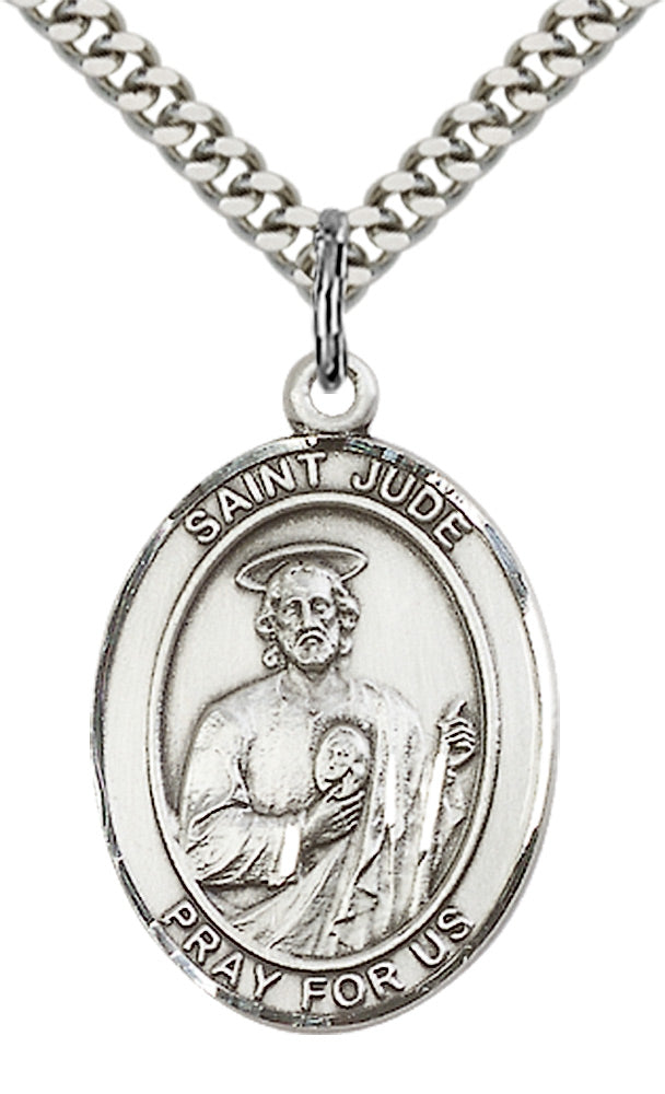 Saint Jude Pendant - 24" Chain Necklace