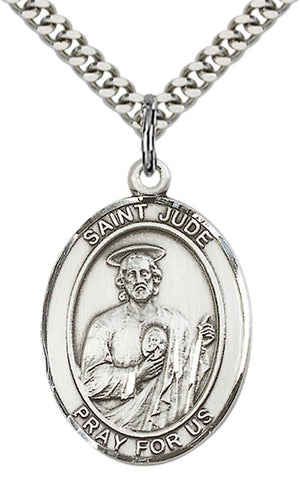 Saint Jude Pendant - 24" Chain Necklace