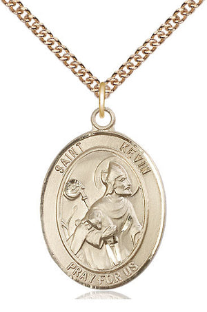 Saint Kevin Pendant - 24" Chain Necklace