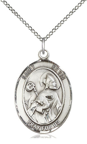 Saint Kevin Pendant - 18" Chain Necklace