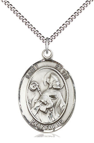 Saint Kevin Pendant - 18" Chain Necklace