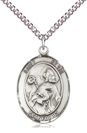 Saint Kevin Pendant - 24" Chain Necklace