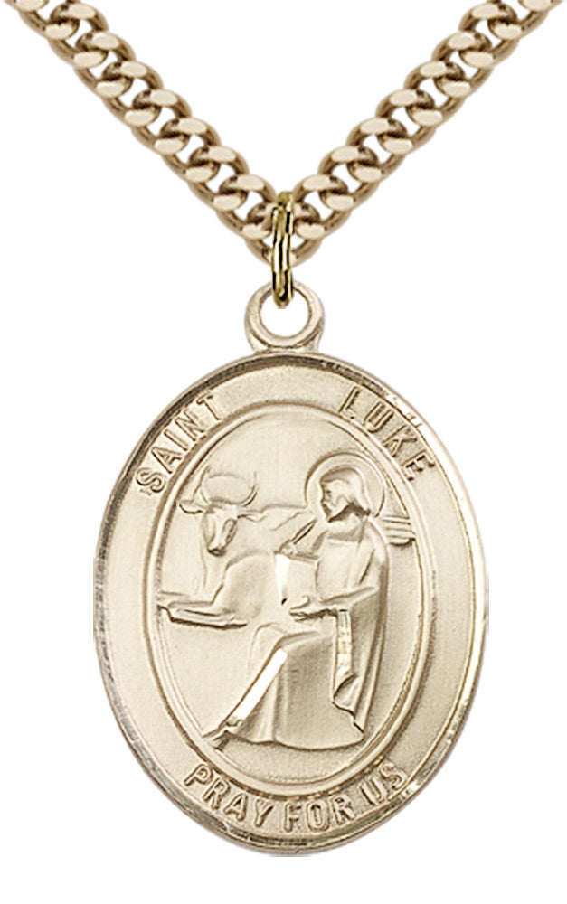 Saint Luke the Apostle Pendant - 24" Chain Necklace