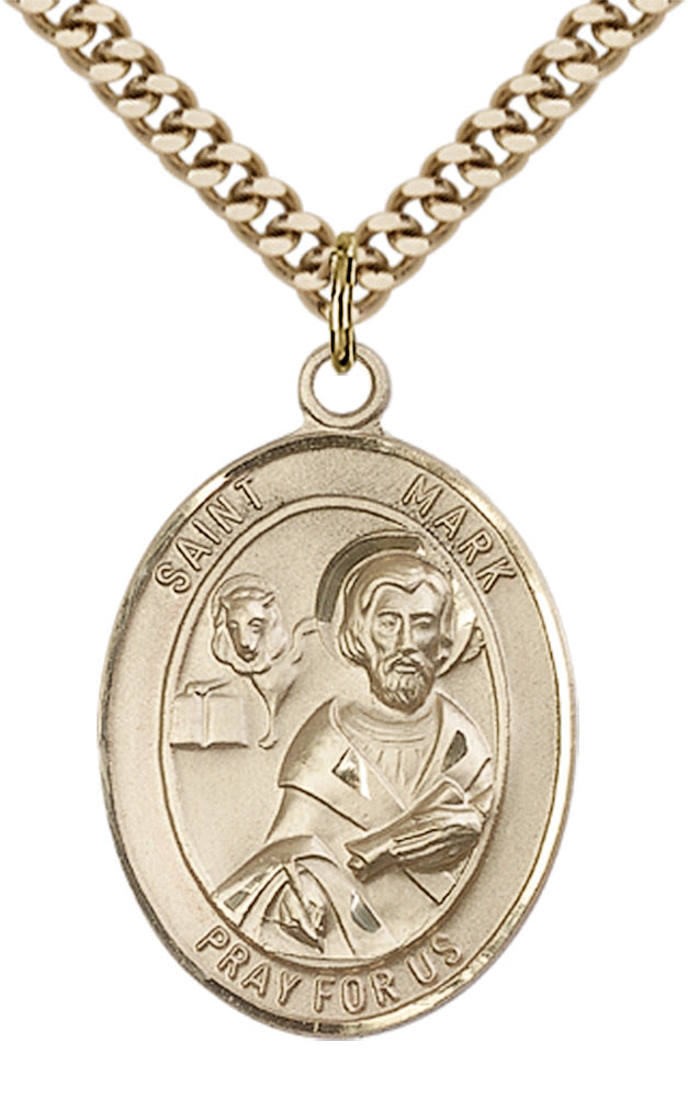 Saint Mark the Evangelist Pendant - 24" Chain Necklace